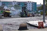 В Корсакове началось благоустройство парковки на Пяти углах, Фото: 3