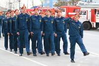 Сахалинские пожарные провели генеральную репетицию перед своим праздником, Фото: 3