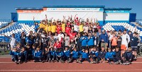 Больше 100 детей вышли на зарядку с Паралимпийскими чемпионами в Южно-Сахалинске, Фото: 12