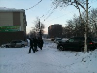 Две иномарки столкнулись утром 29 января в Корсакове, Фото: 3