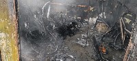 Строительная бытовка полыхала в Троицком, Фото: 3