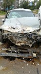 Два человека пострадали при столкновении грузовика и седана в Ногликах, Фото: 3