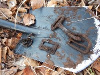 Обломки фронтового самолета и пряжки от парашютной системы экипажа найдены в Макаровском районе , Фото: 9