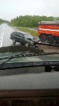 Toyota Corolla и молоковоз столкнулись в Долинске, Фото: 2