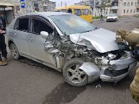 Несколько человек пострадали при столкновении легкового авто и маршрутки в Холмске, Фото: 7