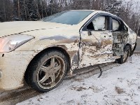 Два человека пострадали при столкновении трех автомобилей на въезде в Южно-Сахалинск, Фото: 7
