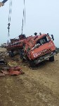 На севере Сахалина опрокинулся грузовик с нефтью, Фото: 7