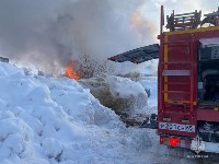 Появились фото и видео с места крупного пожара в Березняках, Фото: 5