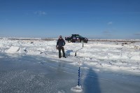 Джиперы пересекли пролив Невельского по льду , Фото: 1