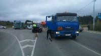 Внедорожник и грузовик столкнулись на дороге на Троицкое, Фото: 7