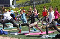 Сахалинцы отметили День йоги на склонах «Горного воздуха», Фото: 2