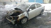Toyota Allion сгорела в Южно-Сахалинске, Фото: 1