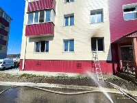 Кухня сгорела в многоквартирном доме в Томари, Фото: 6