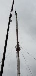 В районе городского парка в Южно-Сахалинске демонтируют 60-метровую антенну, Фото: 1