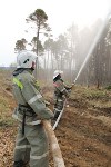 Защиту домов от лесных пожаров отрабатывали сахалинскеие спасатели , Фото: 13