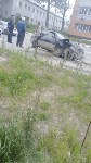 Автомобиль снес дорожное ограждение на проспекте Мира в Южно-Сахалинске, Фото: 5