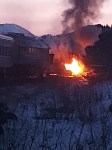 Пожар при столкновении машины с поездом, Фото: 4