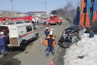Пожарные и спасатели ликвидировали последствия «взрыва» бытового газа в пятиэтажке в Троицком, Фото: 10